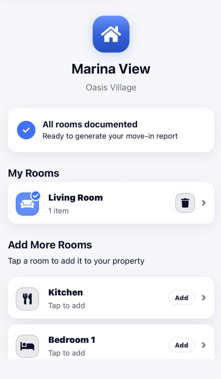 InRentory property detail screen